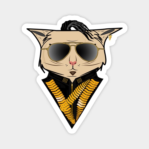 SkinnyCatzzz, What's your Persona? MJ cat Magnet by chrisbizkit