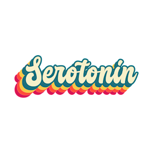 Serotonin Retro Groovy Sunset Aesthetic Typography T-Shirt