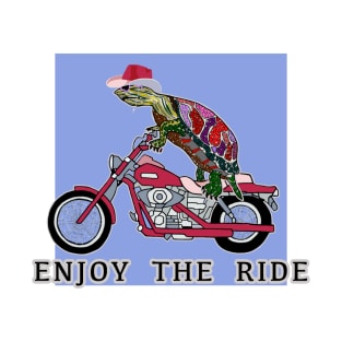 Turtle Love, Cowgirl Turtle, Enjoy the Ride, Painted Turtle, Illinois, Motorcycle, Bikers T-Shirt