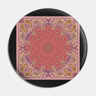 Bandana Pattern (warm colors) Pin