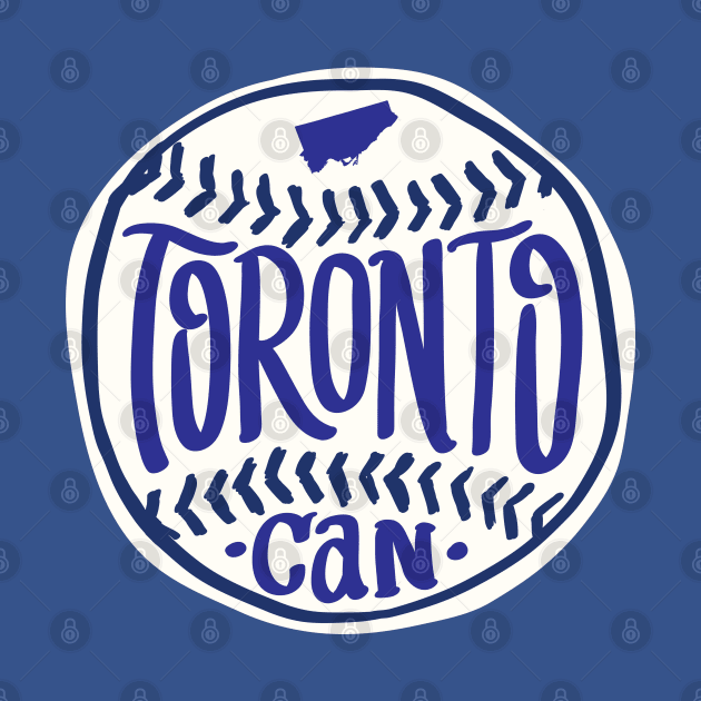 Toronto Canada Hand Drawn Typography Baseball T-Shirt by goodwordsco