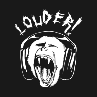 Headphones Monkey Screaming Louder T-Shirt