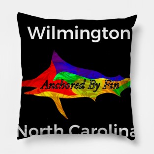 Anchored By Fin Blue Marlin -Wilmington NC Pillow