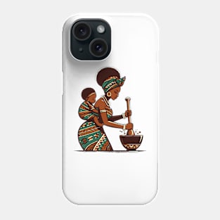 Afrocentric Mother And Baby Phone Case