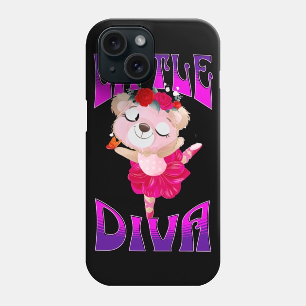 Little Diva Ballerina Bear Phone Case by RockReflections
