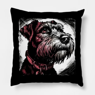 Retro Art Airedale Terrier Dog Lover Pillow