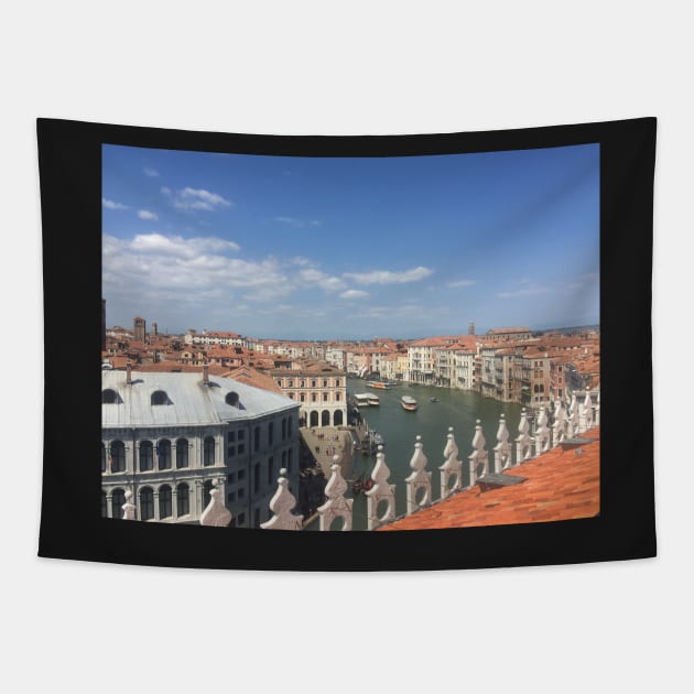 Rooftops of Venice Tapestry by Funky Aviation