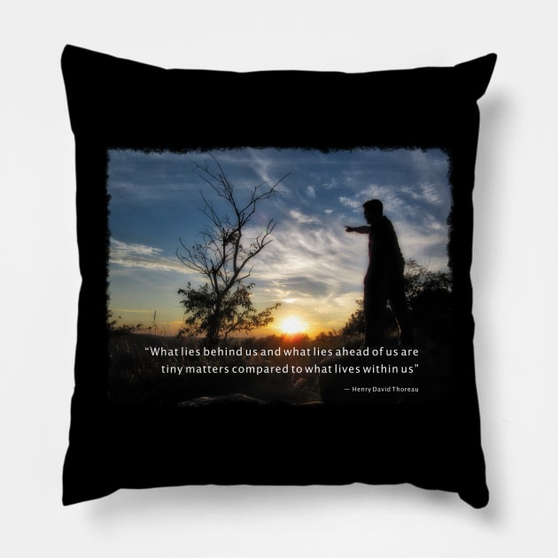 What lives within us - Henry David Thoreau Pillow by PlanetEyeDesigns