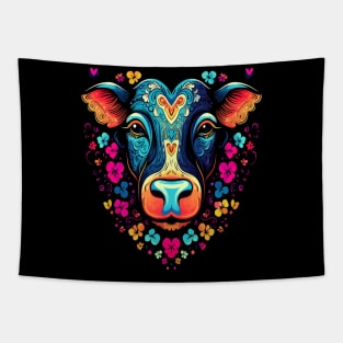 Cow Valentine Day Tapestry