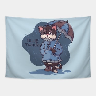 Blue Monday (Cat) Tapestry