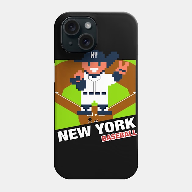 New York Baseball 8 bit pixel art cartridge design Phone Case by MulletHappens