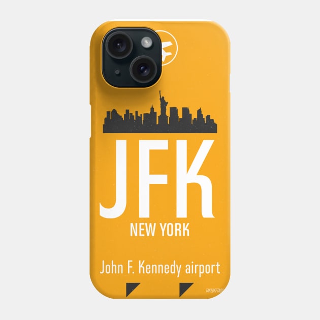JFK yellow Phone Case by Woohoo