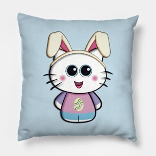 Be Hoppy!  - Humor Cat Bunny Pillow