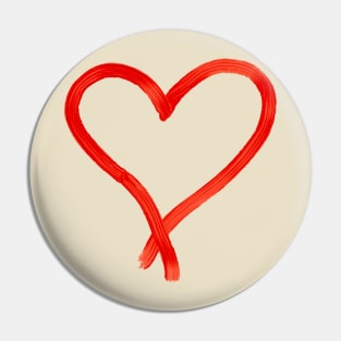 Red Lipstick Heart Pin