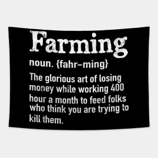 Farming Definition - Funny Farmer Tapestry