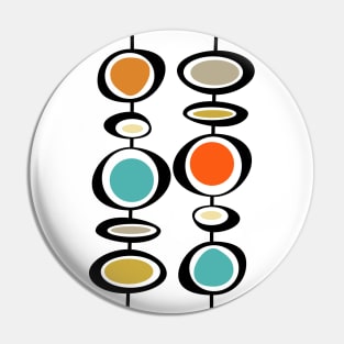 Colorful Hanging Circles Mid Century Retro Pin