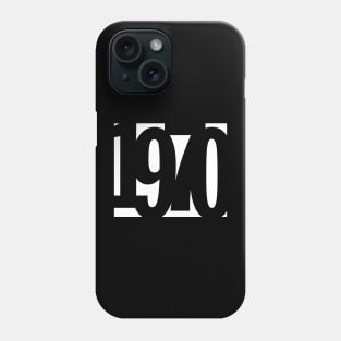 1970 Funky Overlapping Reverse Numbers for Dark Backgrounds Phone Case