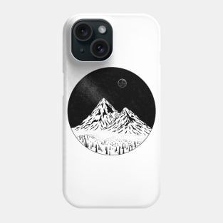 Mountains inside a circle Phone Case