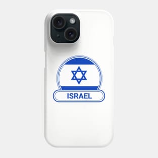 Israel Country Badge - Israel Flag Phone Case