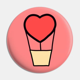 Cute Valentines Day Heart Balloon Pin