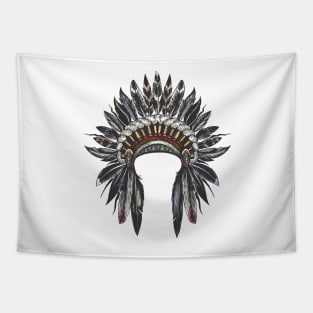 Native American Indian War Bonnet Tapestry