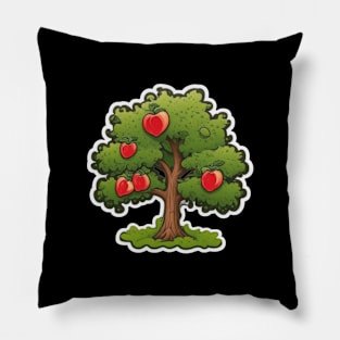 Apples Pixel Tree Meadow Bloom Vintage Since Pillow