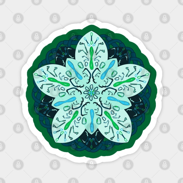 Ice Climbing Mandala Magnet by unclelindsey