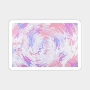 Pink and White Swirl Magnet