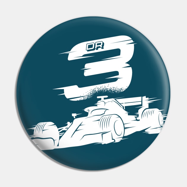 We Race On! 3 [White] Pin by DCLawrenceUK