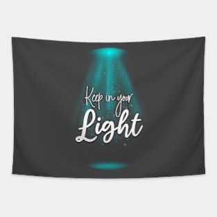 Keep In Your Light - Blue White Tapestry