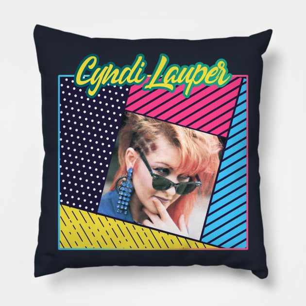 Cyndi Lauper - Retro Cover Pillow by PiedPiper