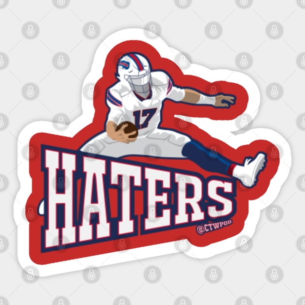 Josh Allen Hurdles the Haters - Buffalo Bills - Sticker
