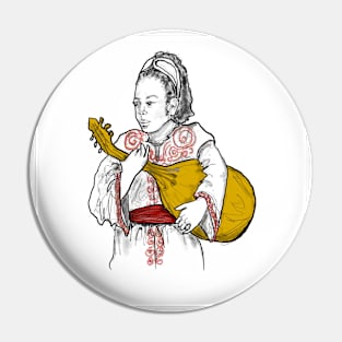 Lute Player Pin