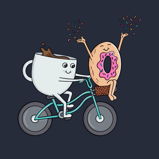 Coffee donut and bike by coffeeman