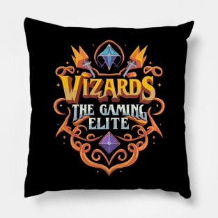 Wizards : the Gaming elite in the style of Mystical Symbols Pillow