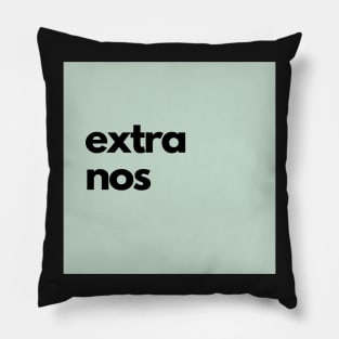 extra nos, green Pillow