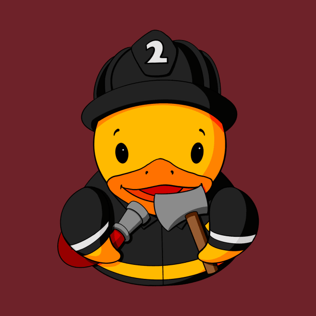 Fireman Rubber Duck by Alisha Ober Designs