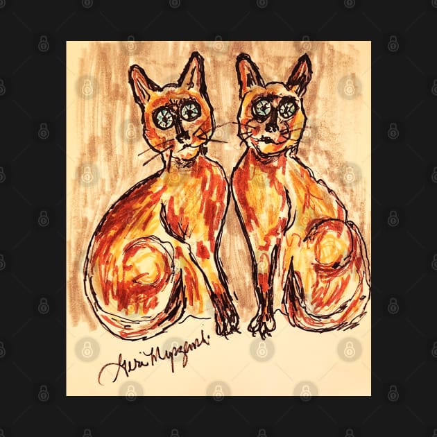 The Siamese cat by TheArtQueenOfMichigan 