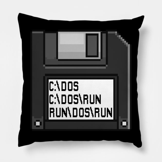 C:/DOS/RUN (PROGRAMMER HUMOR) Pillow by remerasnerds