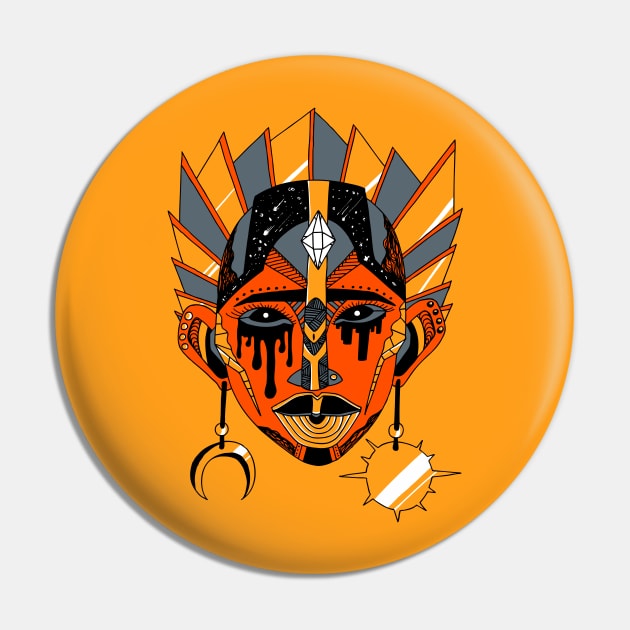 Orangrey African Mask No 12 Pin by kenallouis