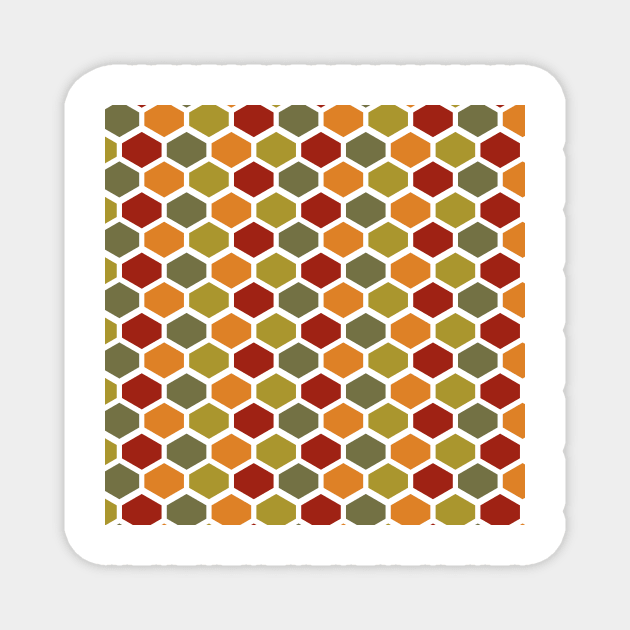 Mid Century Modern Honeycomb Magnet by Makanahele