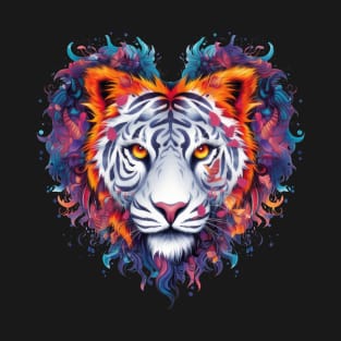 Tiger Heart: A Kaleidoscope of Colors T-Shirt