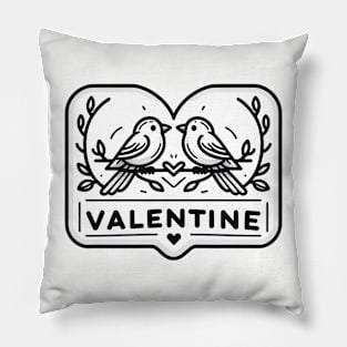 couple bird in love valentine Pillow