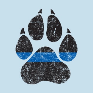 Thin Blue Line Paw T-Shirt