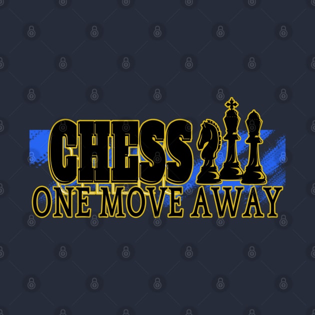 Chess One Move Away King Queen Horse by AuburnQuailart