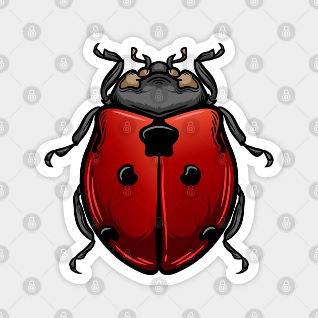 Ladybug Magnet by Sticker Steve