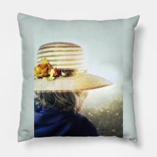 Peasant bolivia edited photograph Pillow