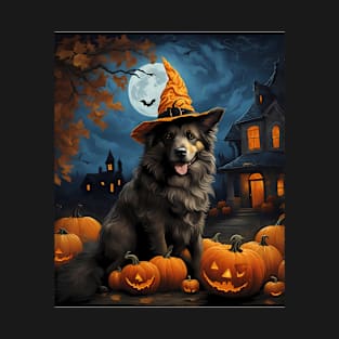 Aesthetic Halloween Belgian Tervuren Dog Witch Pumpkin Horror Nights Custom T-Shirt