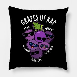 Grapes Of Rap Cute Fruit Pun Pillow