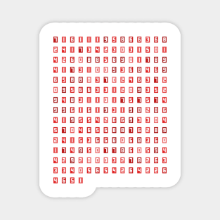 200 digit prime number (red rectangles) Magnet